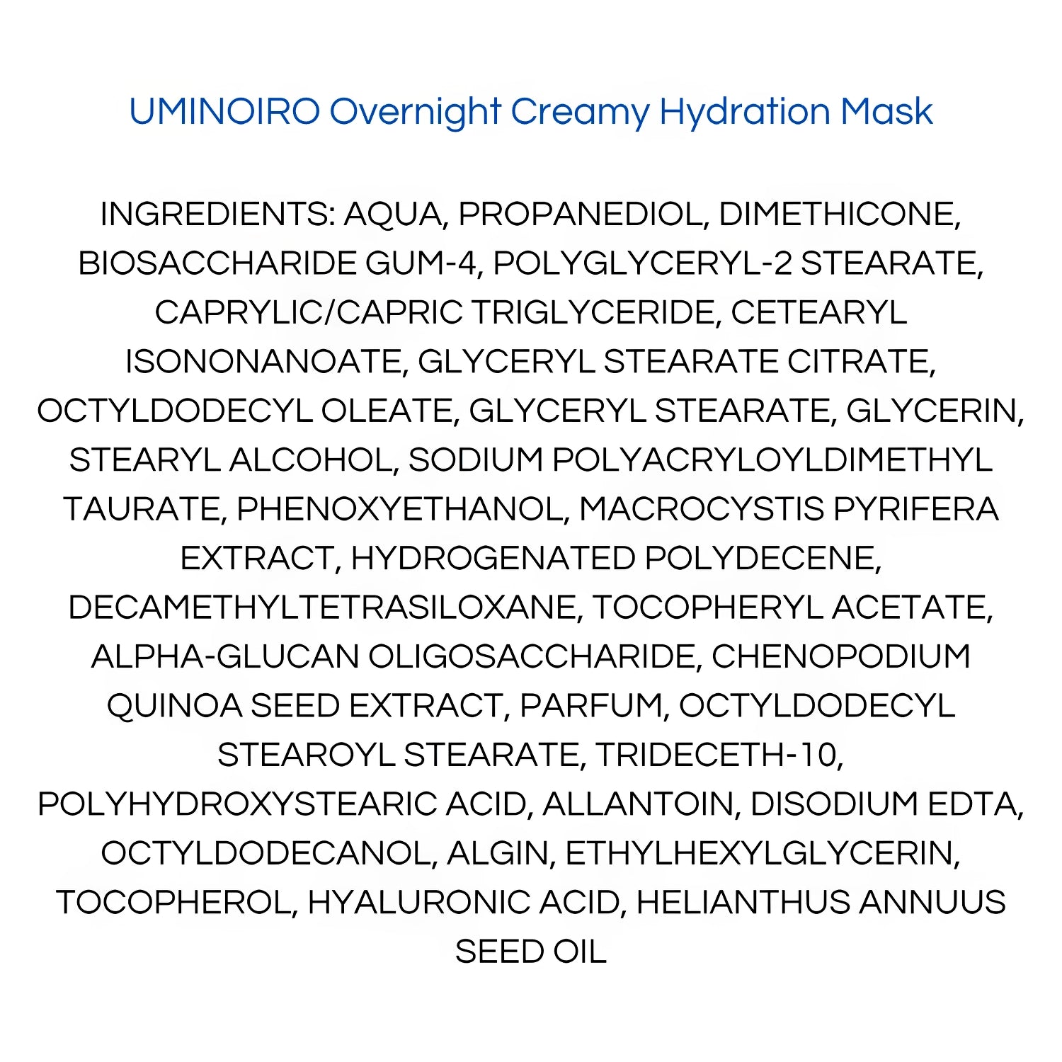 Onshindo Osaka - Uminoiro - overnight creamy/hydration face mask (all skin types) - 75ml-Wonder Skin