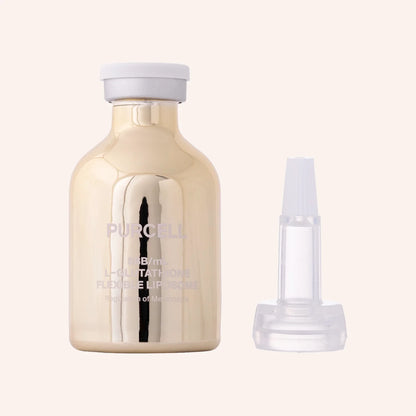 Purcell 88B/mL L Glutathione Flexible Liposome Brightening Facial Serum 30ml – Flasche mit goldener Kappe auf Dunkel