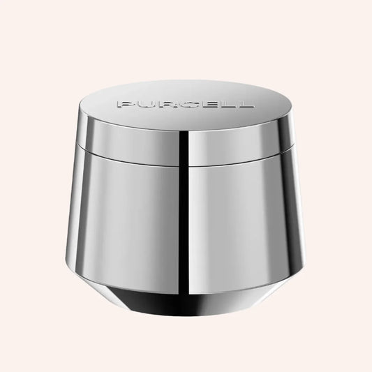 Purcell Pixcell Biom™ After Rebooting Cream 50ml – zylindrischer Spender mit Metallic-Oberfläche, gerendert
