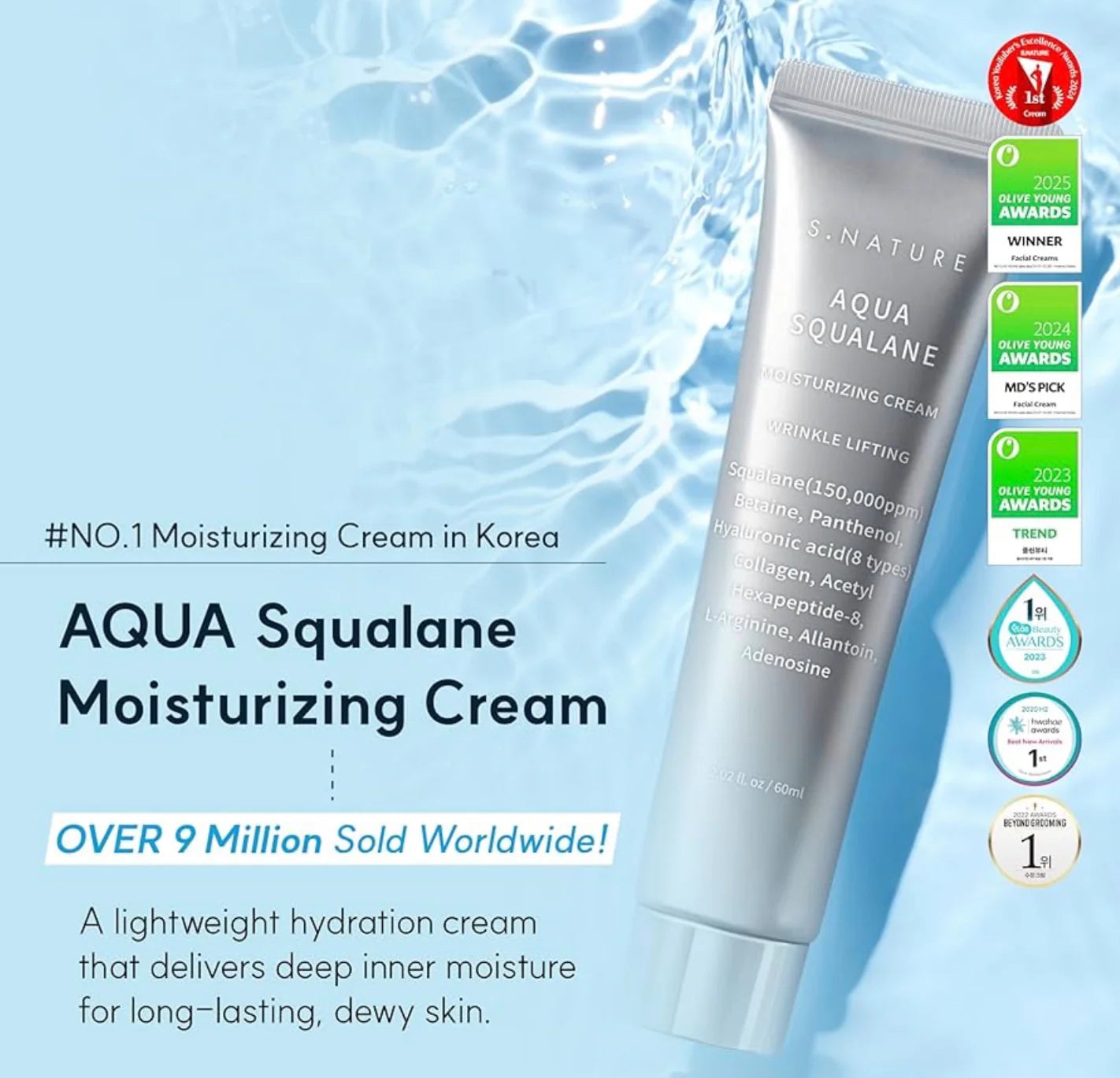 S.Nature Aqua Squalane Moisturizing Creme 60ml