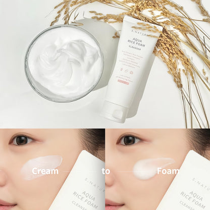 S.Nature - Aqua Rice Foam Cleanser - 80ml-Wonder Skin