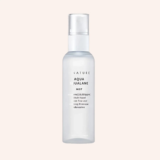 S.Nature Aqua Squalane Mist 100ml – Flasche mit Farbverlauf von Weiß zu Hellblau