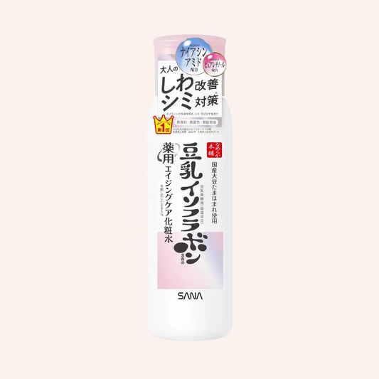 Sana Nameraka Honpo Wrinkle Skin Lotion 200ml – blaue Flasche mit weißem Etikett