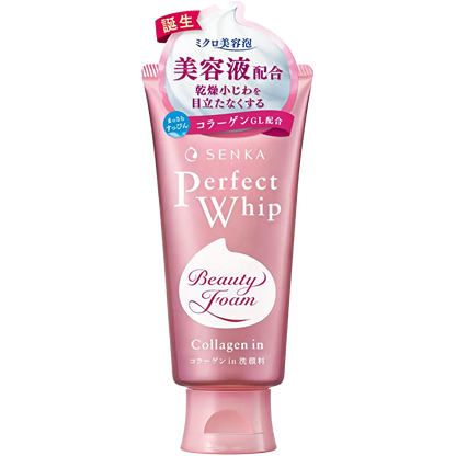 Shiseido Senka - Perfect Whip Face Wash Collagen In - 120g-Wonder Skin