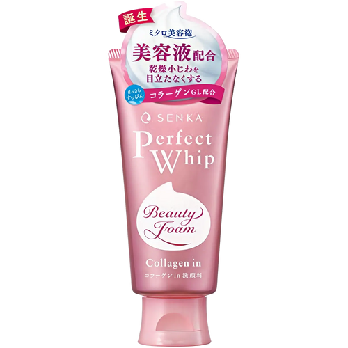 Shiseido Senka - Perfect Whip Face Wash Collagen In - 120g-Wonder Skin