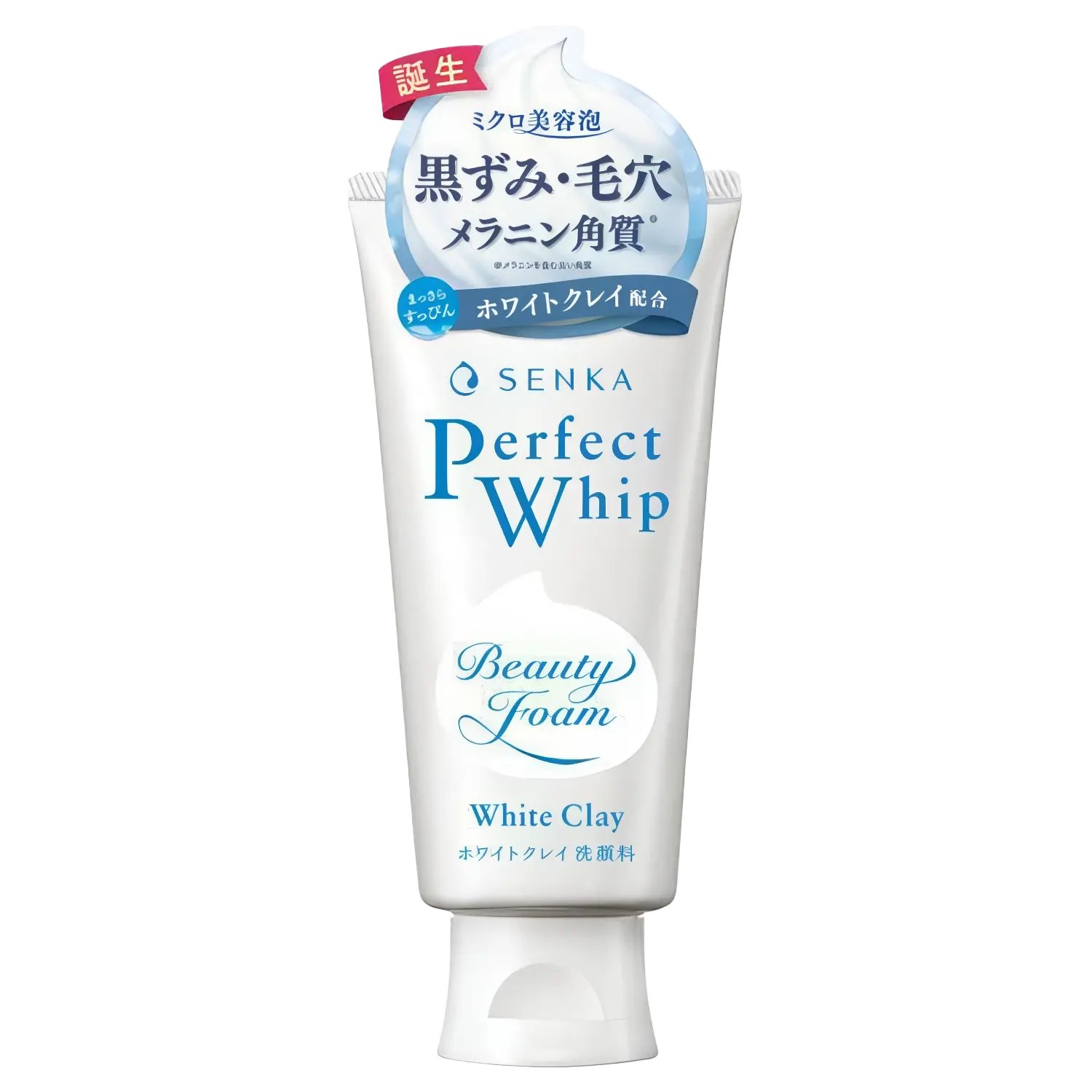 Shiseido Senka - Perfect Whip White Clay Face Wash - 120g-Wonder Skin