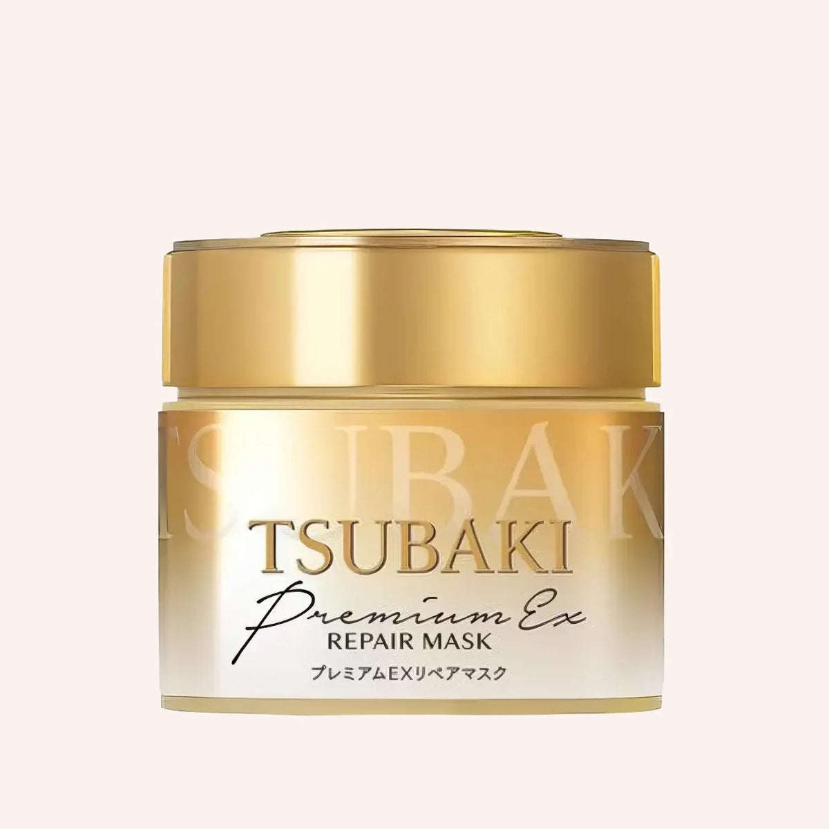 Shiseido Tsubaki Premium Ex Repair Hair Mask 180g – Tiegel in Gold und Beige