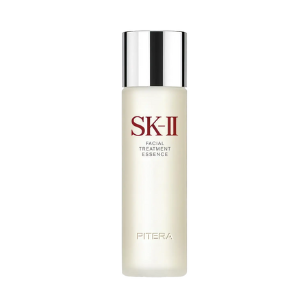 SK-II Facial Treatment Essence 230ml – Flasche mit Etikett vor blauem Hintergrund