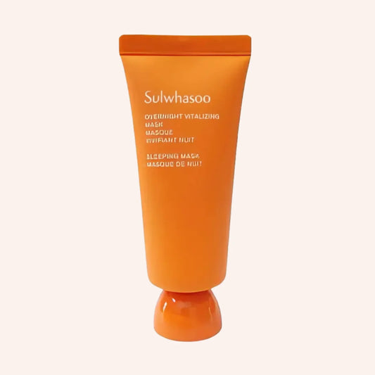 Sulwhasoo Overnight Vitalizing Mask 35ml – zylindrischer Tiegel in Orange und Weiß mit weißer Kappe, freigestellt