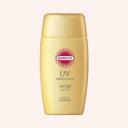 Suncut Perfect UV Milk SPF 50+ PA++++ 50ml – zylindrische Flasche in Gelb und Orange