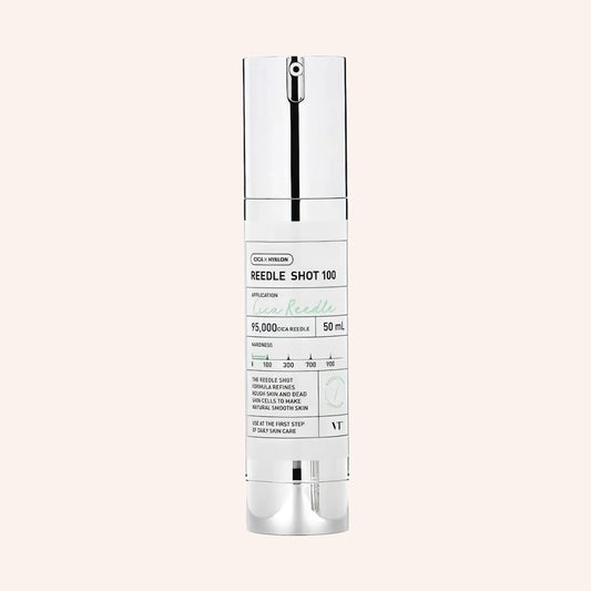 VT Reedle Shot 100 50ml – hohe klare Flasche mit Etikett und Umkarton