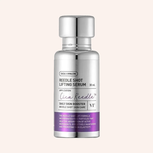 VT Reedle Shot Lifting Serum 30ml – zylindrische Flasche mit schmalem Hals und Umkarton